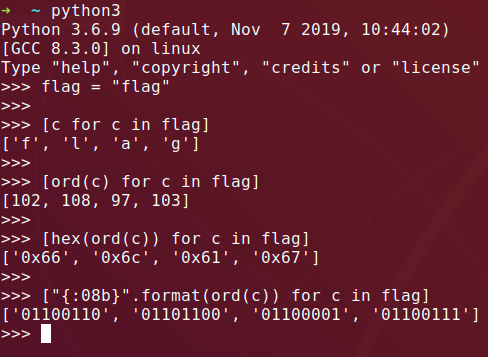 "Flag" in various data formats